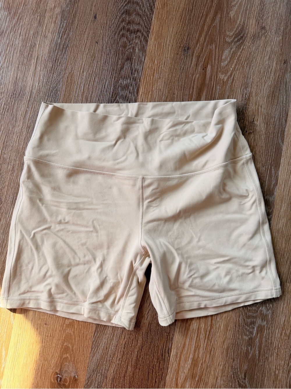 lululemon athletica Cream High-Rise Bike Shorts
